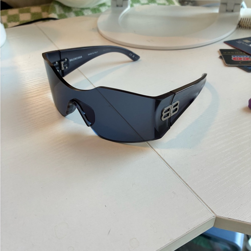 Balenciaga Geometric Shield Sunglasses